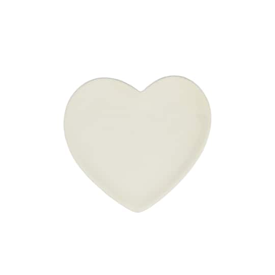 4" White Ceramic Heart Trinket Tray by Make Market®